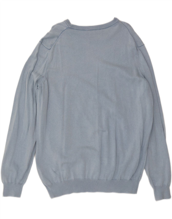 Timberland Mens Crew Neck Jumper Sweater 2XL Blue Cotton