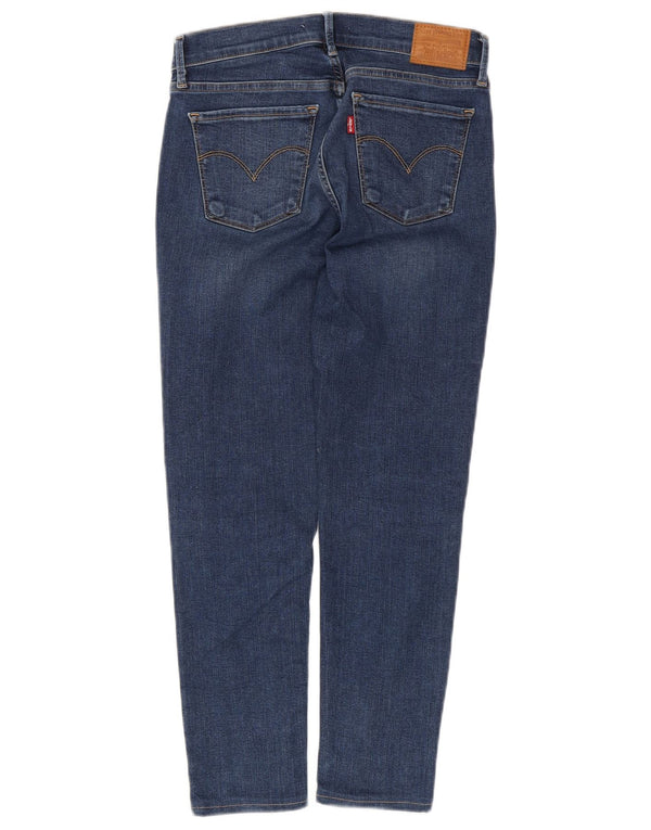 LEVI'S Womens 710 Crop Super Skinny Jeans W28 L25 Blue Cotton