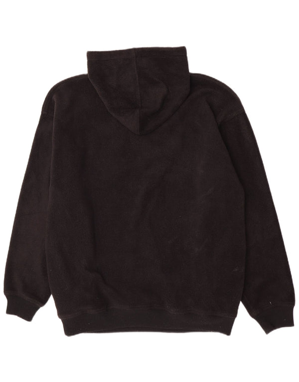 Le Coq Sportif Mens Graphic Hooded Fleece Jumper XL Black Polyester