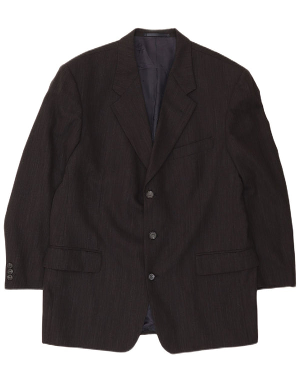 Daniel Hechter Mens 3 Button Blazer Jacket UK 40 Large Navy Blue New Wool