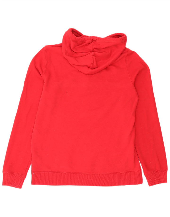 Hollister Mens Graphic Hoodie Jumper Medium Red Cotton