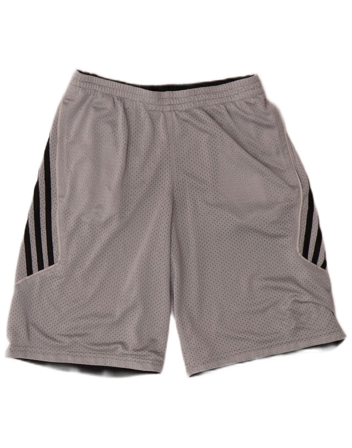 ADIDAS Boys Sport Shorts 13-14 Years  Grey Polyester