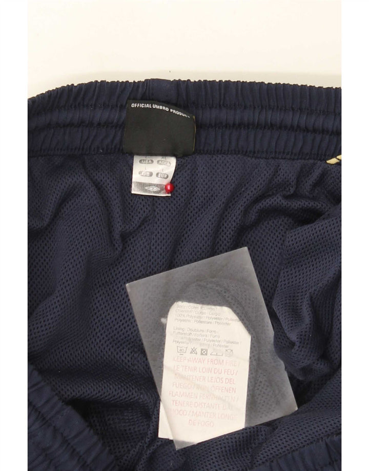Umbro Mens Tracksuit Trousers Joggers Large Navy Blue Colourblock Polyester