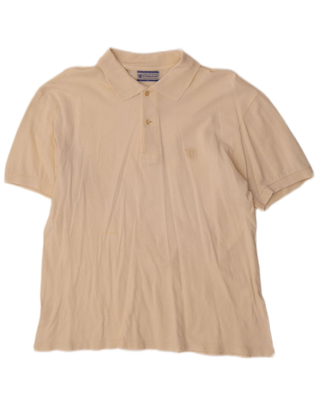 Gymnasium Mens Polo Shirt Medium Beige