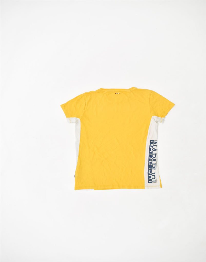 NAPAPIJRI Boys Graphic T-Shirt Top 11-12 Years Yellow Cotton | Vintage | Thrift | Second-Hand | Used Clothing | Messina Hembry 