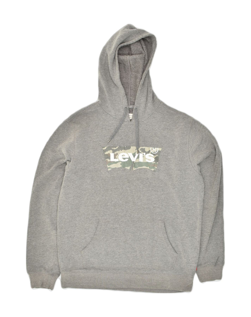 LEVI'S Mens Graphic Hoodie Jumper Large Grey Cotton | Vintage Levi's | Thrift | Second-Hand Levi's | Used Clothing | Messina Hembry 