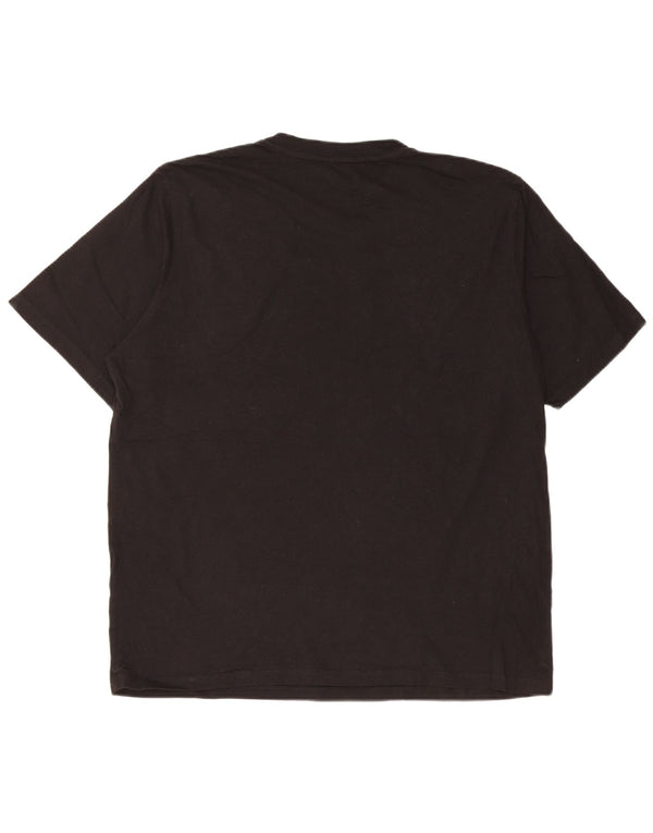 Jack & Jones Mens Graphic T-Shirt Top XL Black