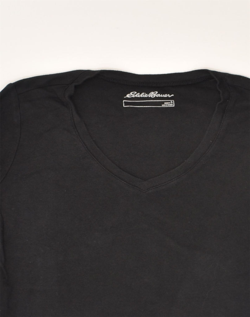 EDDIE BAUER Womens Top Long Sleeve UK 8 Small Black Cotton | Vintage Eddie Bauer | Thrift | Second-Hand Eddie Bauer | Used Clothing | Messina Hembry 