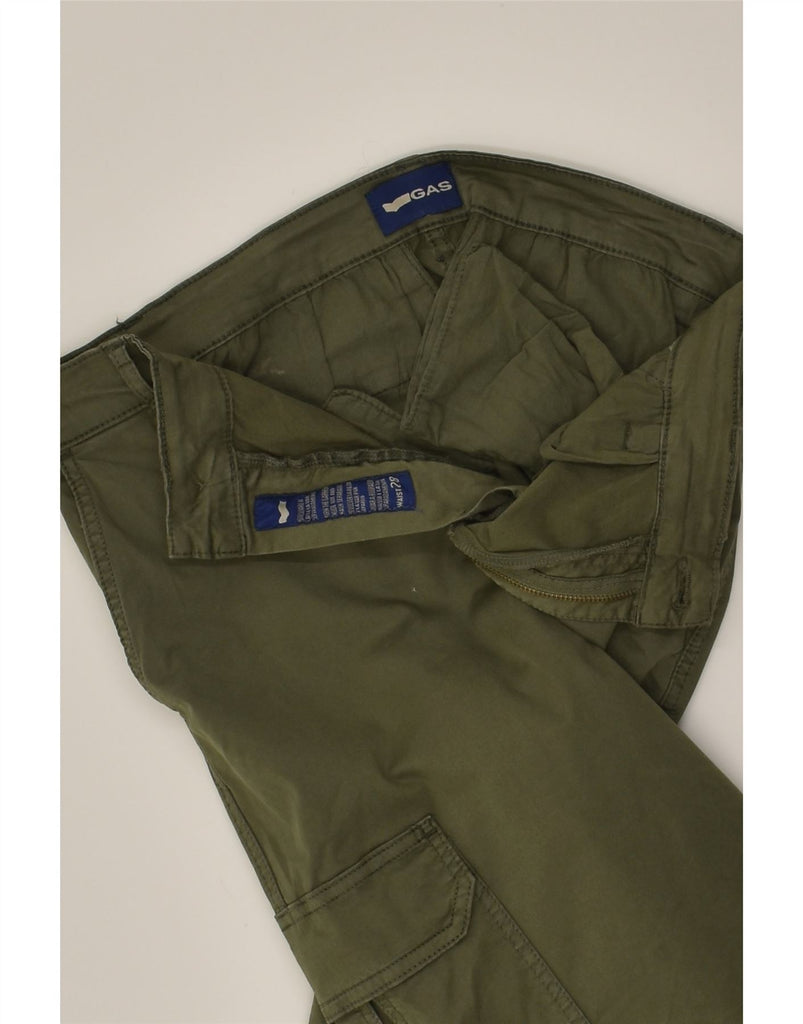 GAS Mens Tapered Cargo Trousers W28 L27  Khaki | Vintage Gas | Thrift | Second-Hand Gas | Used Clothing | Messina Hembry 