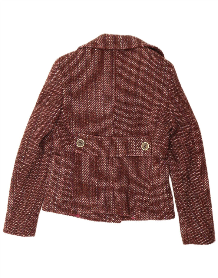 Max & Co. Womens Double Breasted Blazer Jacket UK 12 Medium Brown Flecked