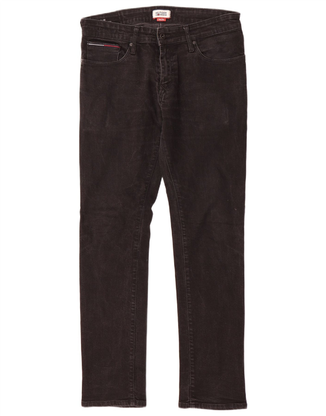 TOMMY HILFIGER Mens Scanton Slim Jeans W34 L32 Black Cotton