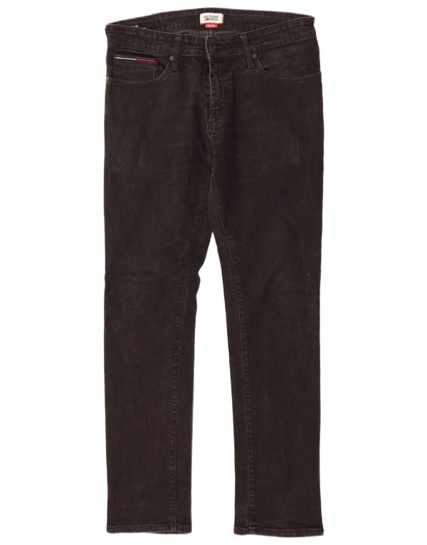 TOMMY HILFIGER Mens Scanton Slim Jeans W34 L32 Black Cotton