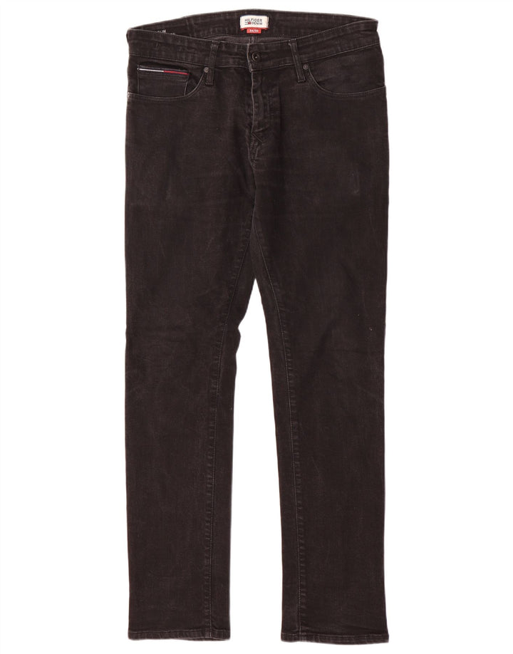 TOMMY HILFIGER Mens Scanton Slim Jeans W34 L32 Black Cotton