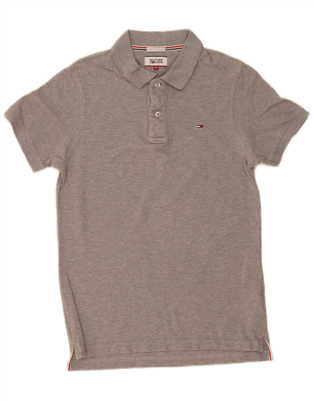 Tommy Hilfiger Mens Polo Shirt Medium Grey Cotton