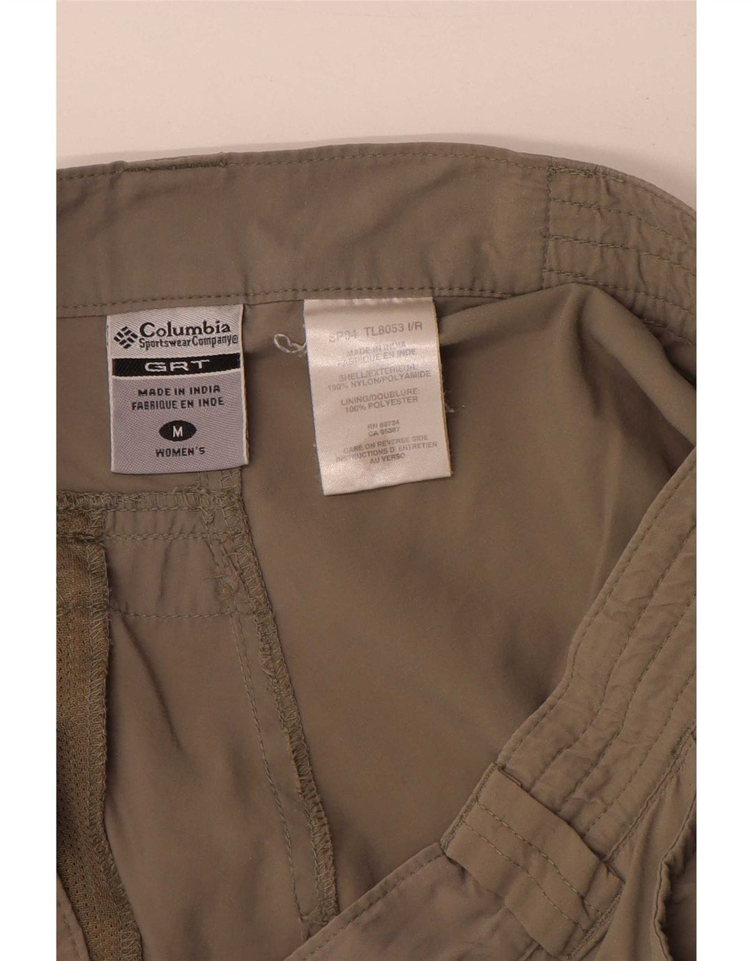Columbia Womens Cargo Shorts Medium W30 Khaki Polyester