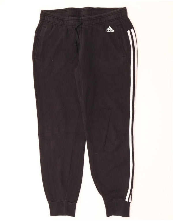 Adidas Womens Tracksuit Trousers Joggers UK 16/18 Large Black Cotton