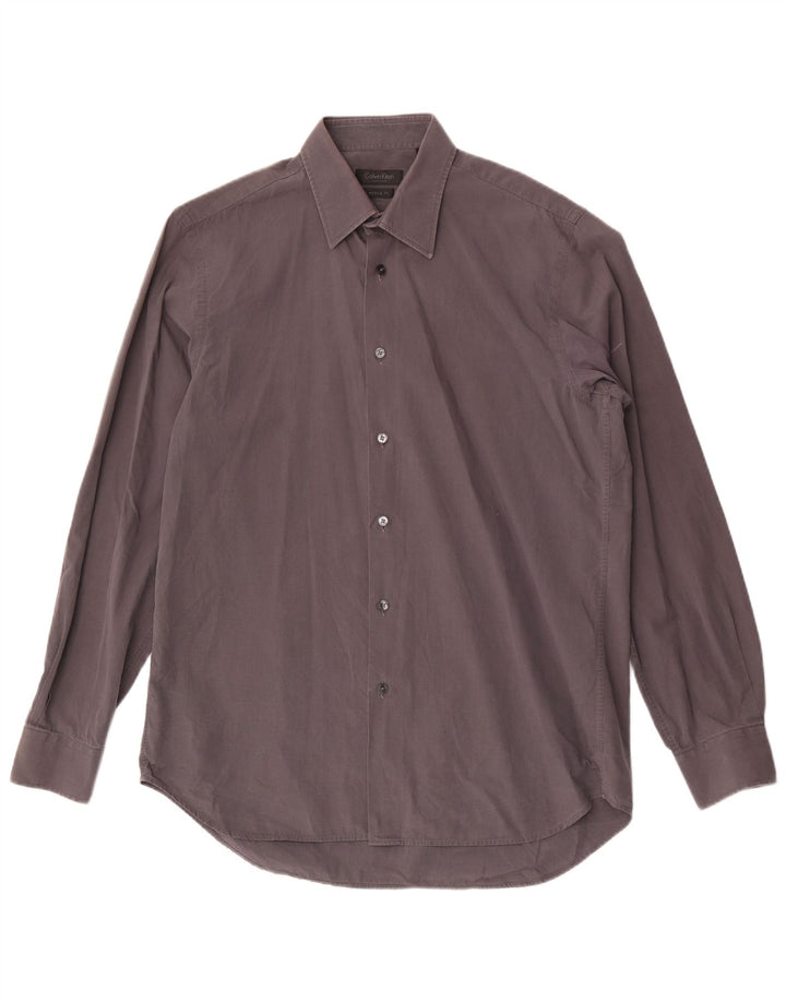 CALVIN KLEIN Mens Shirt Size 42 Large Grey Cotton