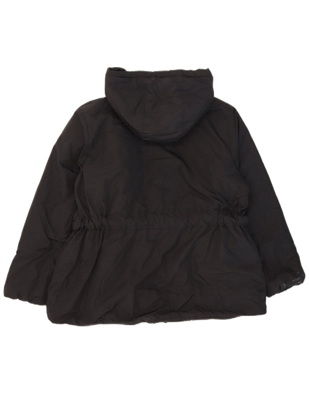 Marks & Spencer Womens Hooded Padded Jacket UK 20 2XL Black Polyester