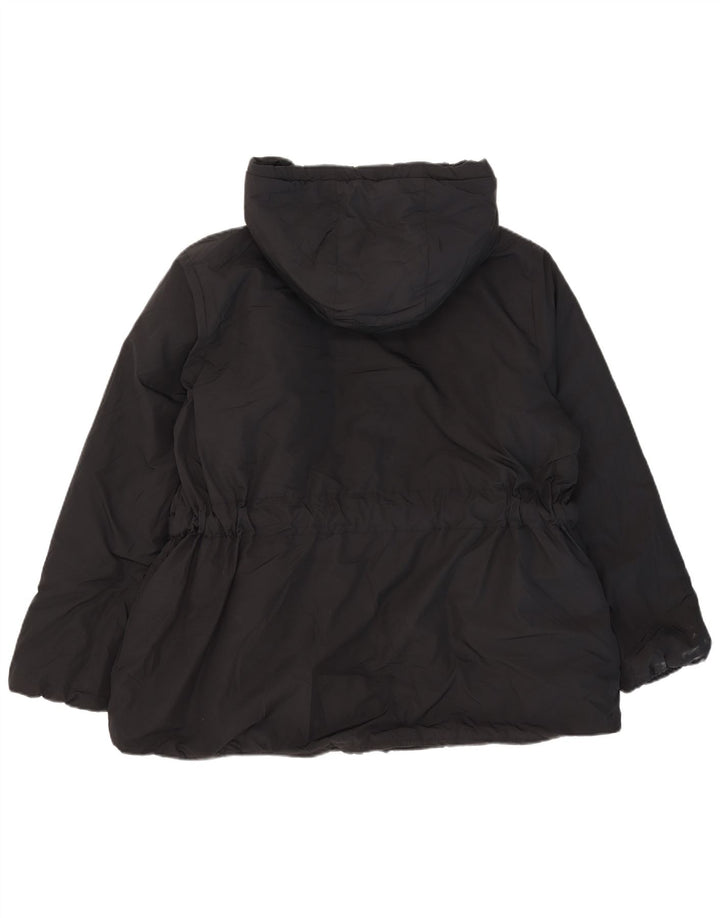 Marks & Spencer Womens Hooded Padded Jacket UK 20 2XL Black Polyester