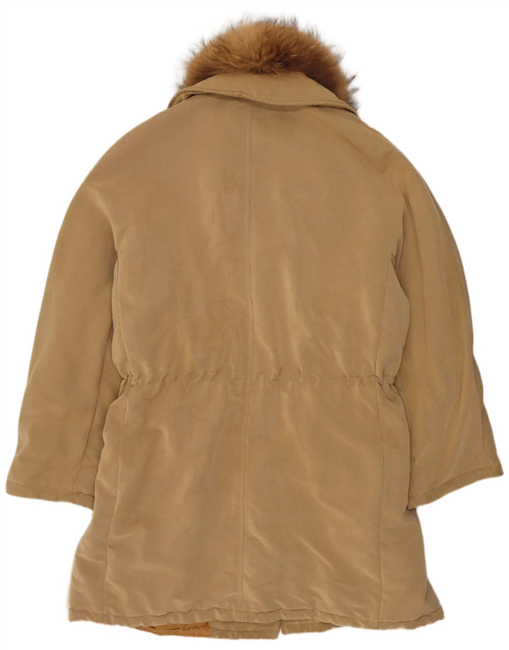 Marina Rinaldi Womens Overcoat Size 23 Medium Beige Rayon