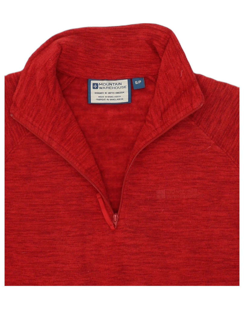 MOUNTAIN WAREHOUSE Mens Zip Neck Fleece Jumper Small Red Polyester | Vintage Mountain Warehouse | Thrift | Second-Hand Mountain Warehouse | Used Clothing | Messina Hembry 