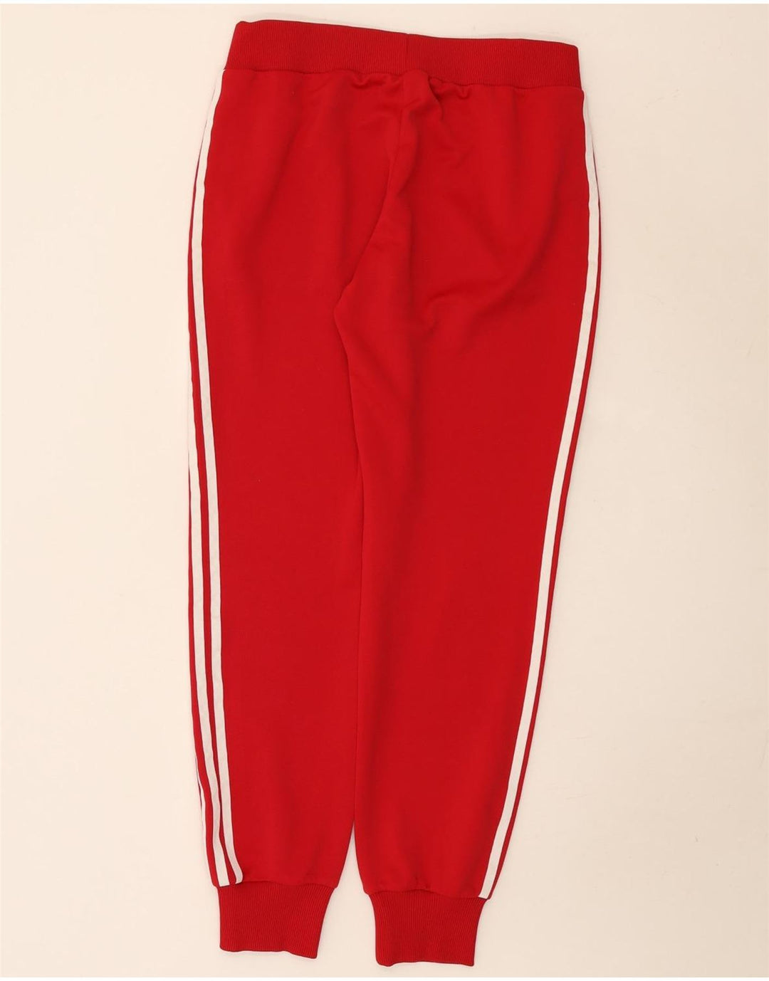 Adidas Womens Tracksuit Trousers Joggers UK 14 Large Red Polyester