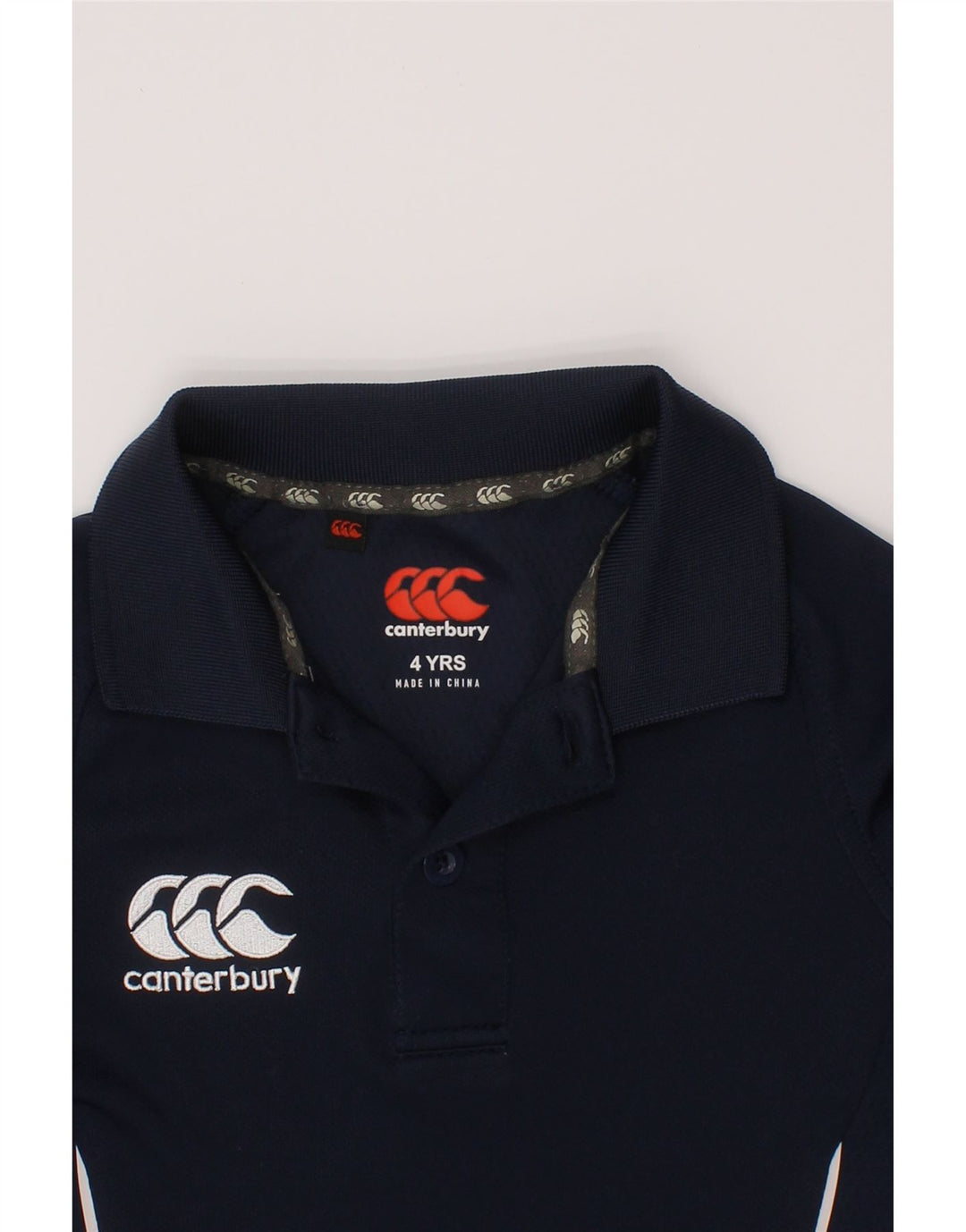 Canterbury Boys Graphic Polo Shirt 3-4 Years Navy Blue Polyester