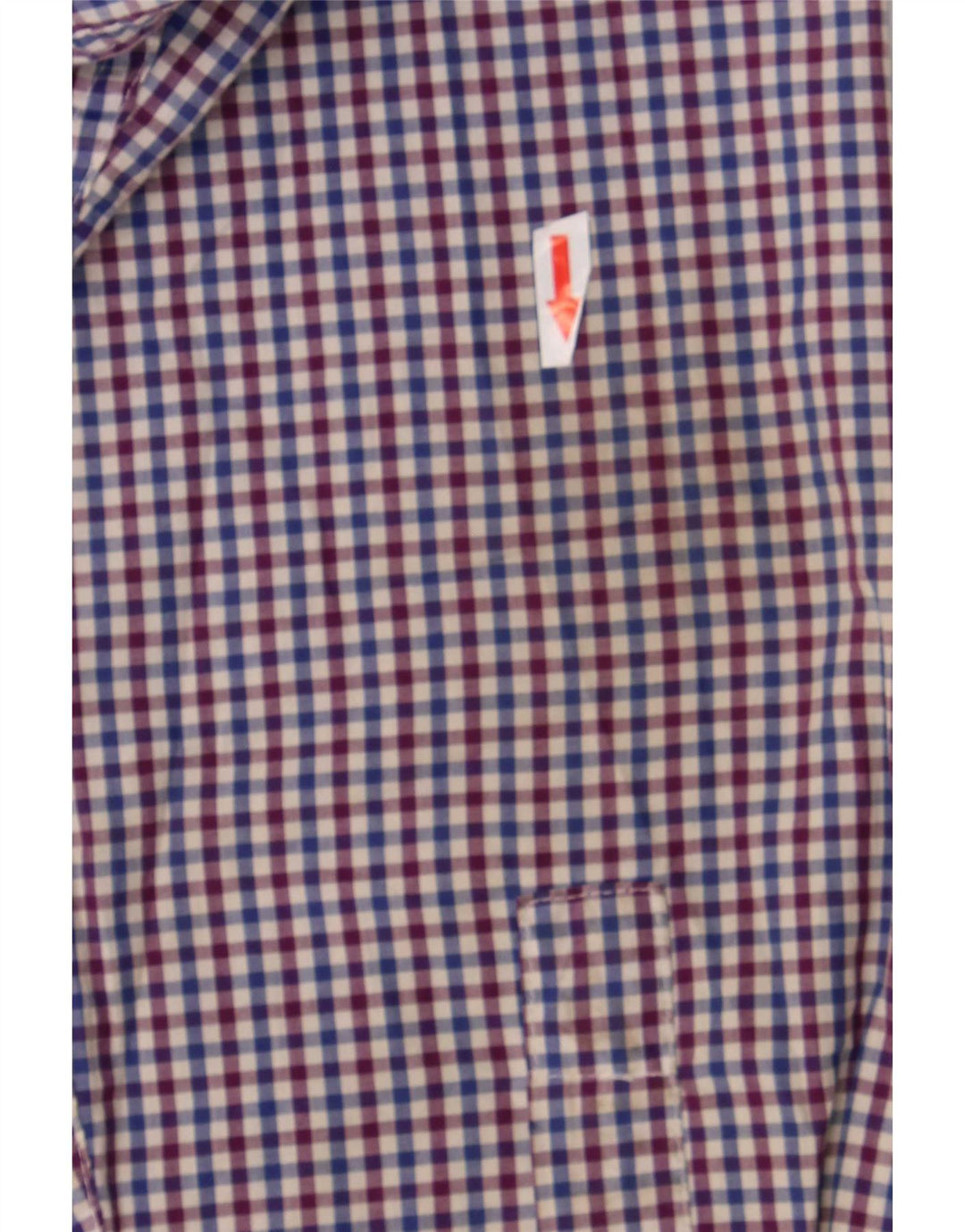 Chaps Mens Shirt XL Blue Gingham Cotton