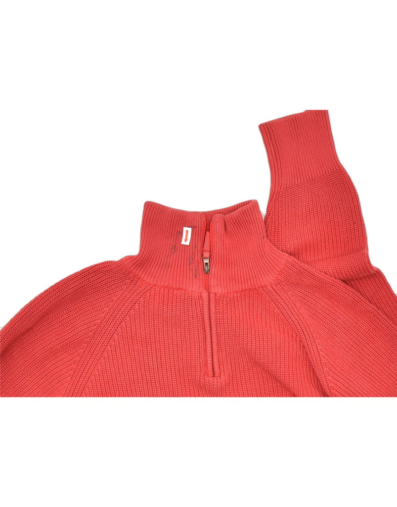 KAPPA Mens Zip Neck Jumper Sweater Small Red Cotton | Vintage | Thrift | Second-Hand | Used Clothing | Messina Hembry 