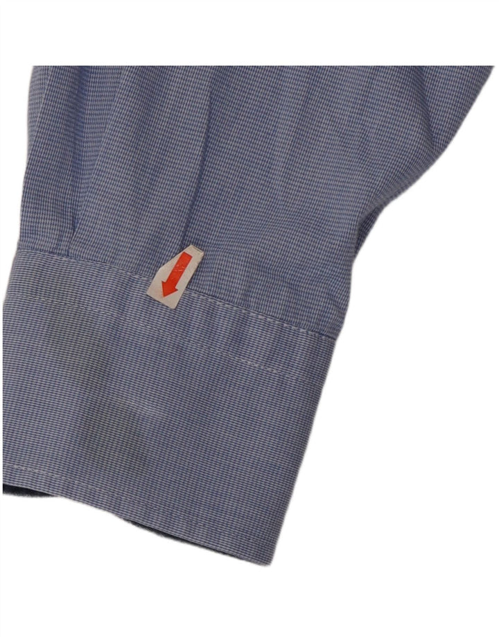 Harmont & Blaine Mens Regular Fit Shirt XL Blue Houndstooth