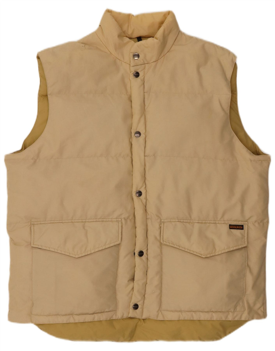 Woolrich Mens Padded Gilet UK 42 XL Beige Nylon