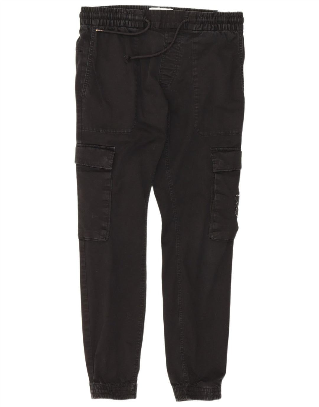 Calvin Klein Womens Joggers Cargo Trousers Medium W30 L28 Black Cotton