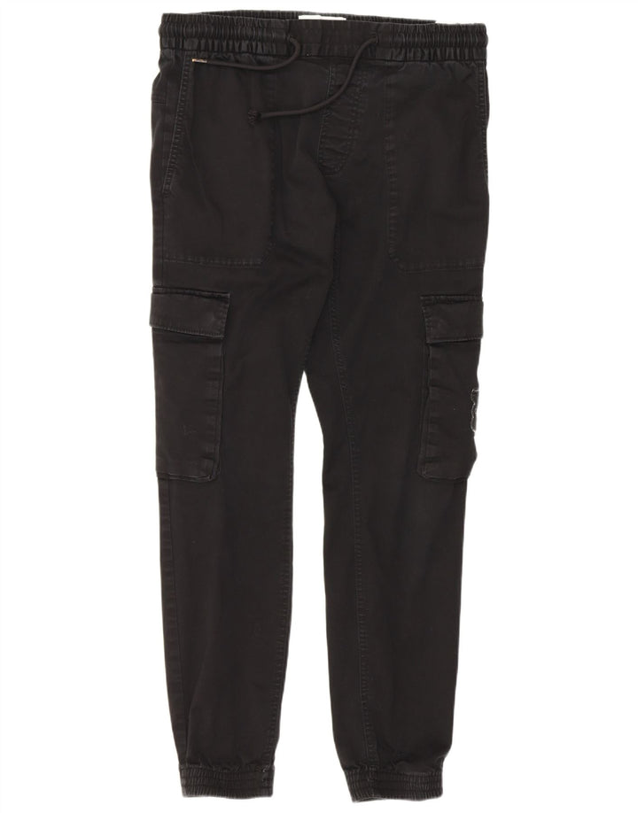 Calvin Klein Womens Joggers Cargo Trousers Medium W30 L28 Black Cotton