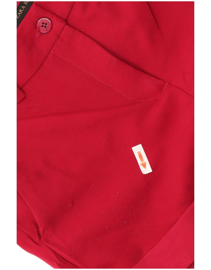 Zara Womens Chino Shorts Small W26  Red Polyester