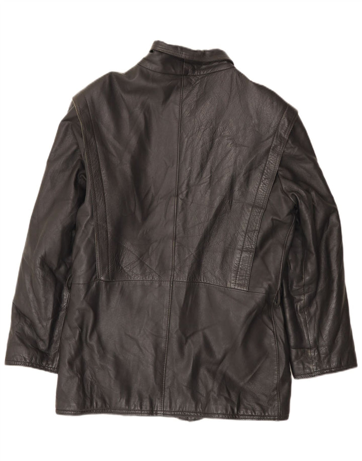 Vintage Mens Leather Jacket UK 38 Medium Black Leather