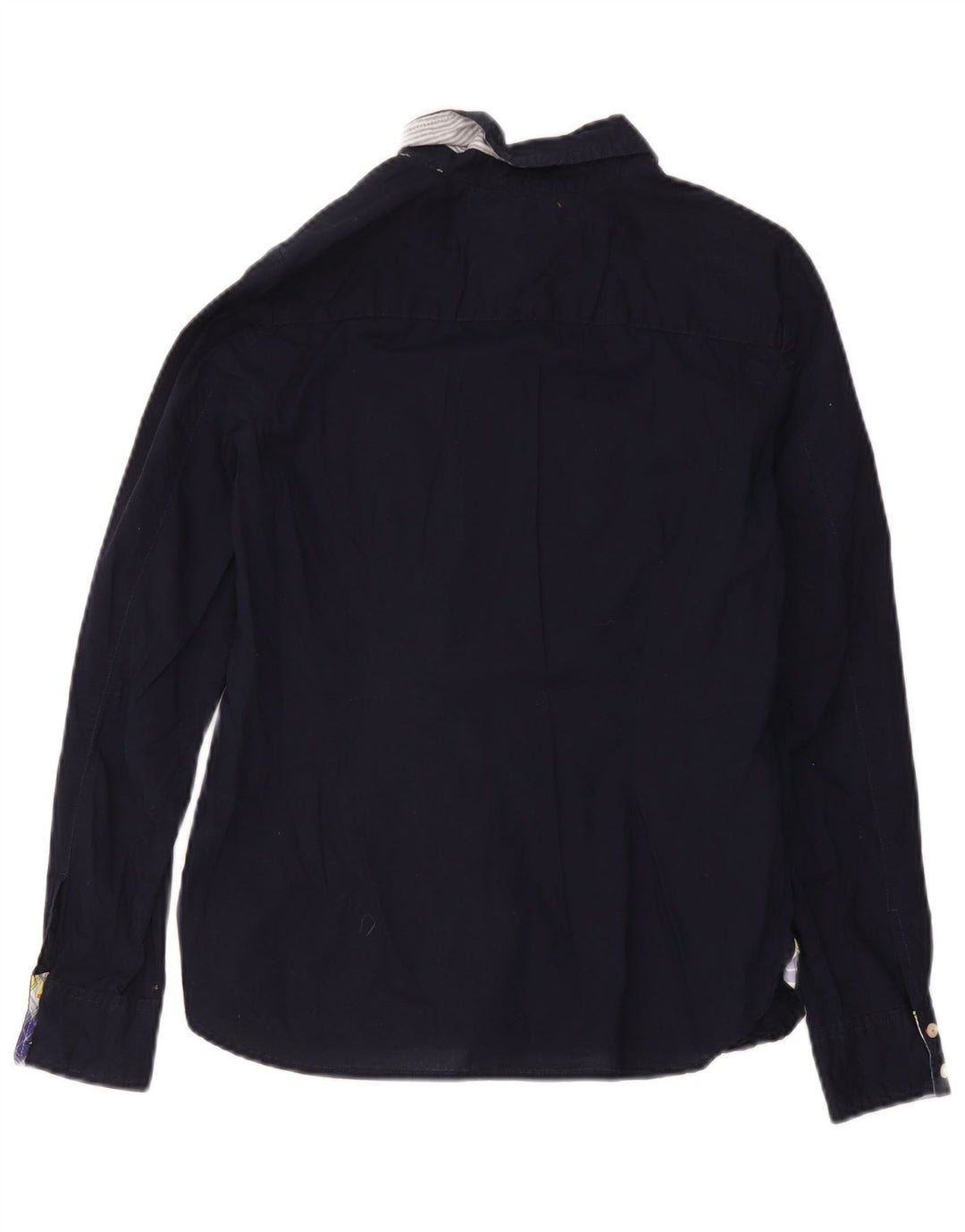 Tommy Hilfiger Womens Shirt UK 12 Medium Navy Blue Cotton
