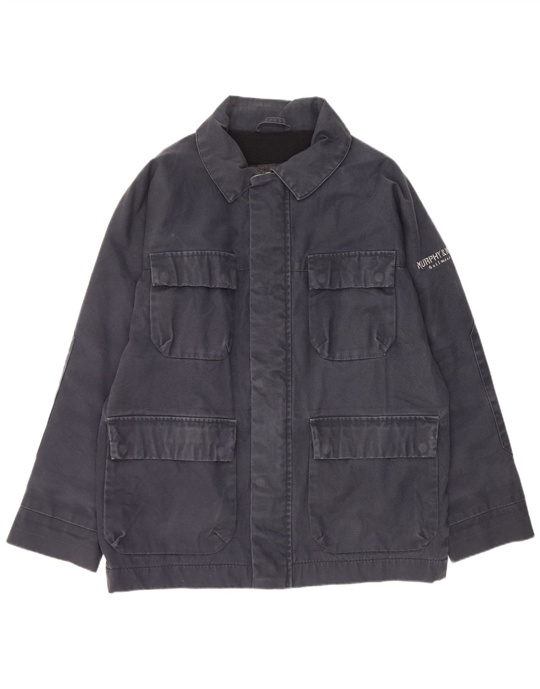 Murphy & Nye Mens Utility Jacket UK 38 Medium Navy Blue Cotton
