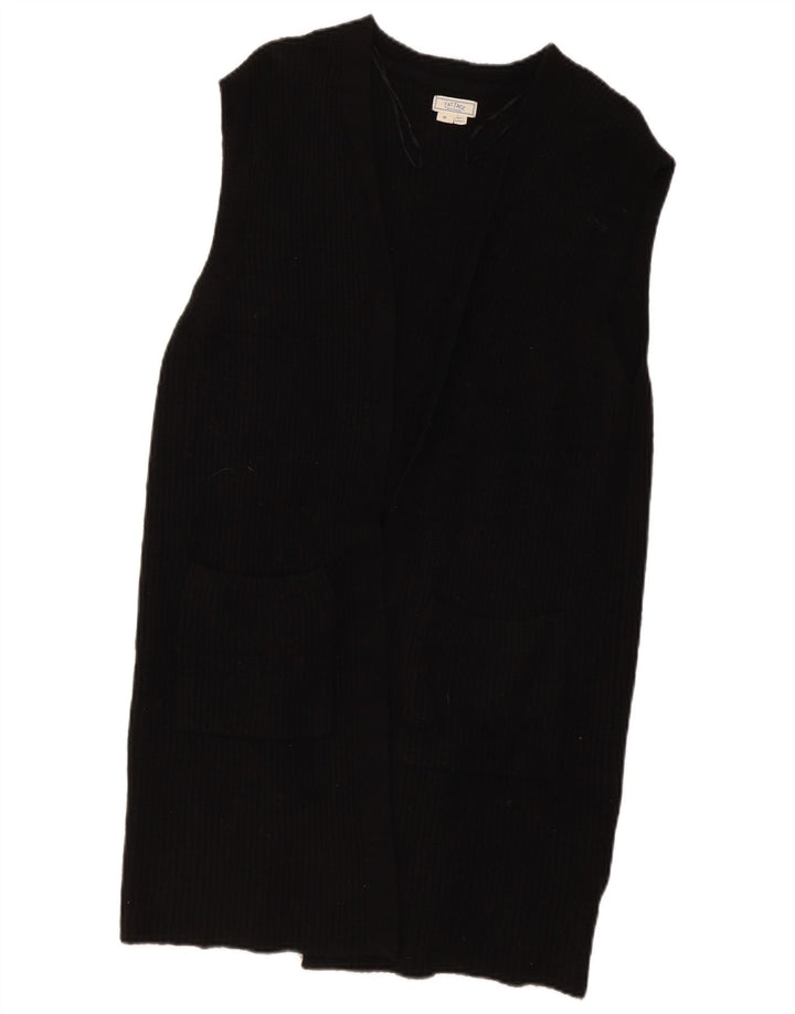 Fat Face Womens Longline Open Cardigan Sweater UK 14 Medium Black Wool