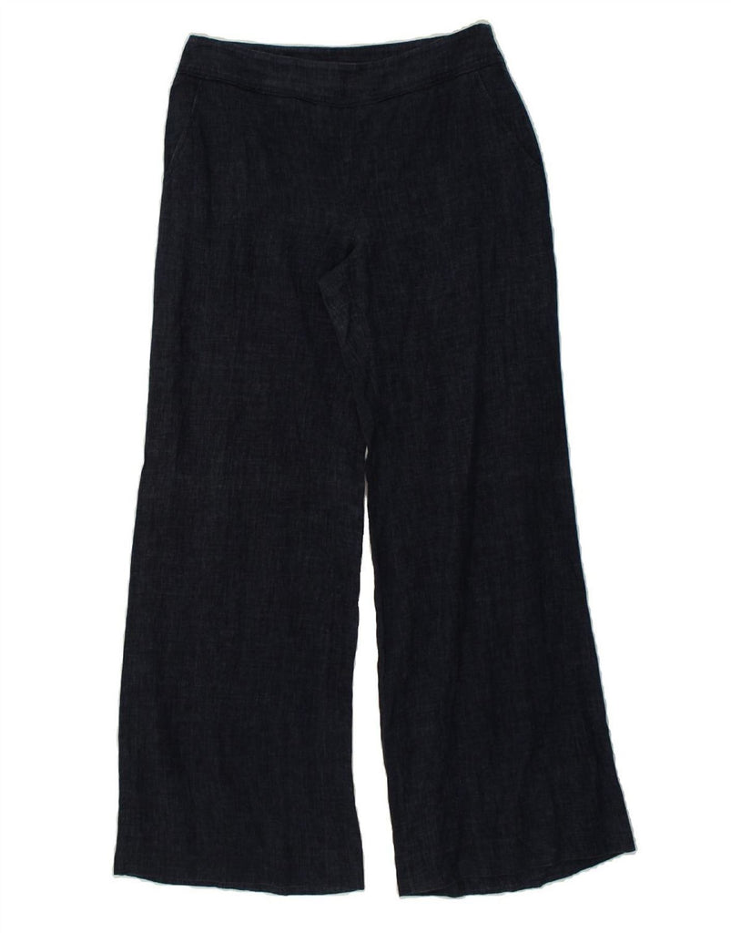 HOBBS Womens Wide Leg Casual Trousers UK 12 Medium W30 L32  Navy Blue | Vintage Hobbs | Thrift | Second-Hand Hobbs | Used Clothing | Messina Hembry 
