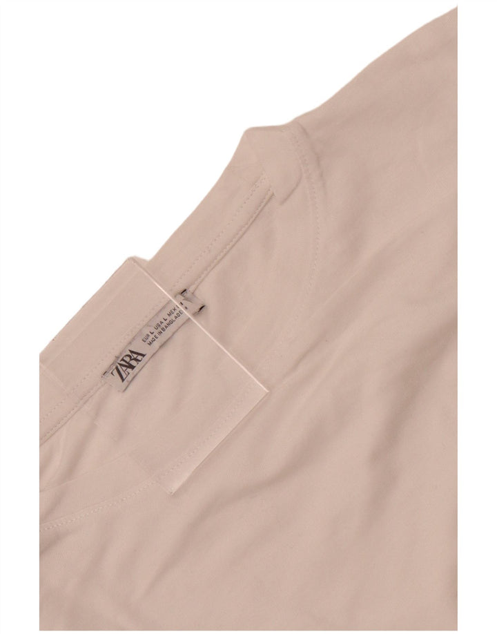 Zara Womens Crop Blouse Top UK 16 Large White