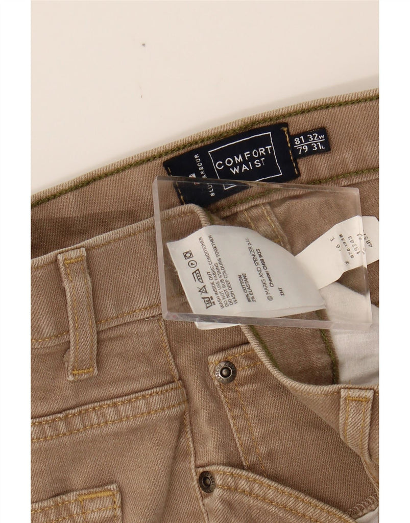 MARKS & SPENCER Mens Straight Jeans W32 L31 Brown Cotton Vintage Marks & Spencer and Second-Hand Marks & Spencer from Messina Hembry 