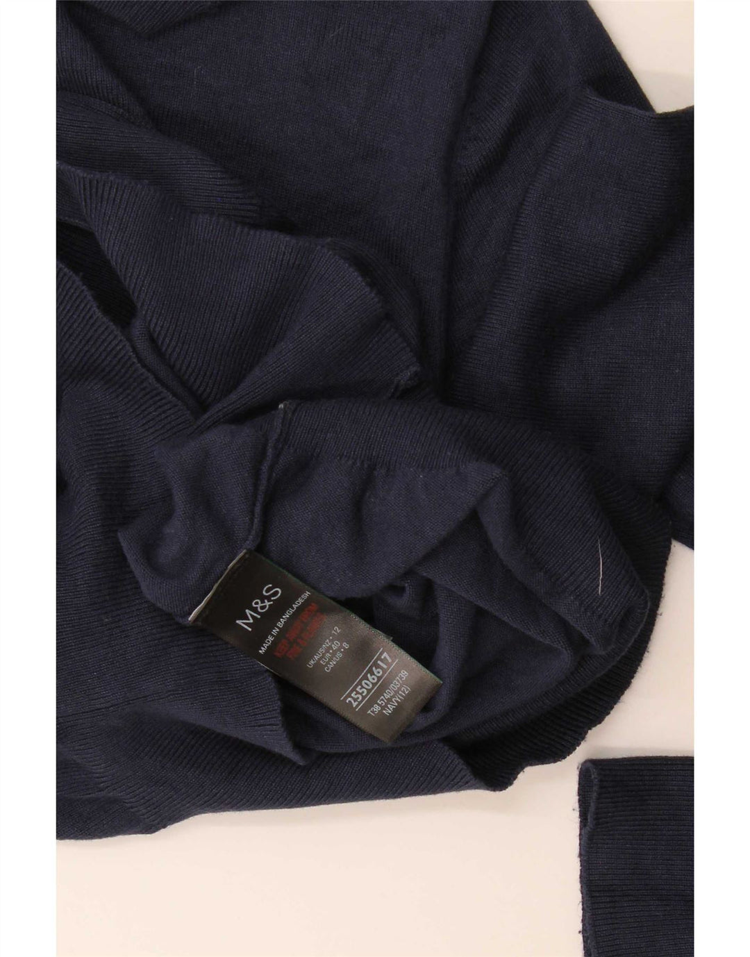 Marks & Spencer Womens Cardigan Sweater UK 12 Medium Navy Blue Viscose