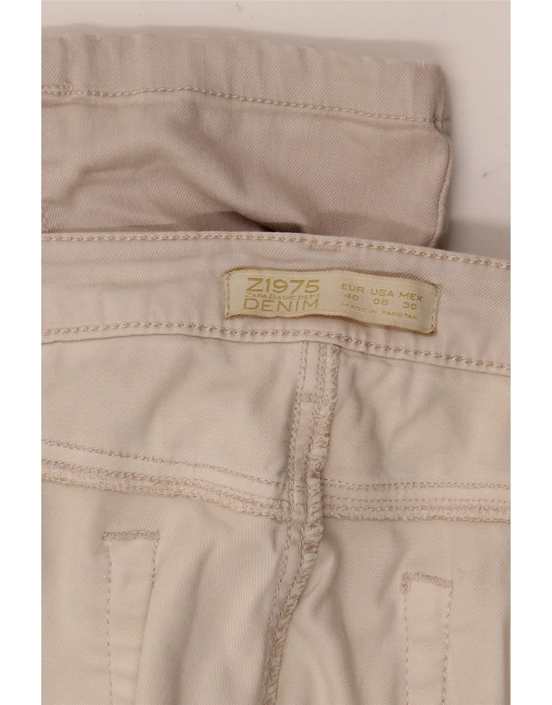 Zara Womens Slim Casual Trousers EU 40 Medium W30 L32 Beige
