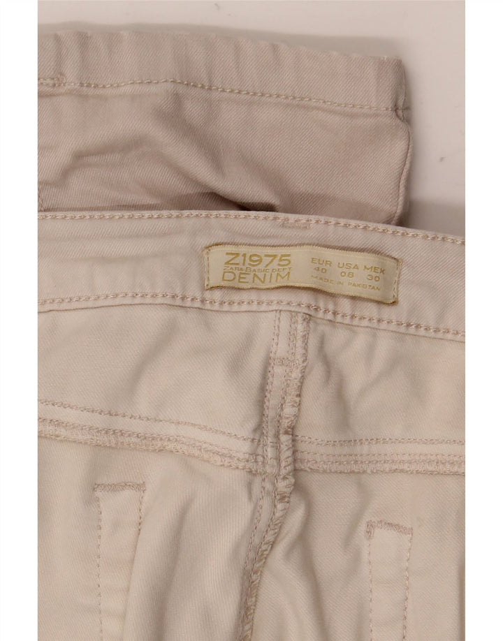 Zara Womens Slim Casual Trousers EU 40 Medium W30 L32 Beige