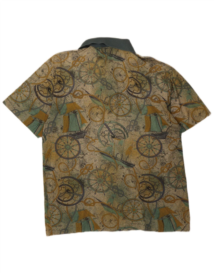 Nino Marini Mens Graphic Polo Shirt XL Multicoloured Cotton