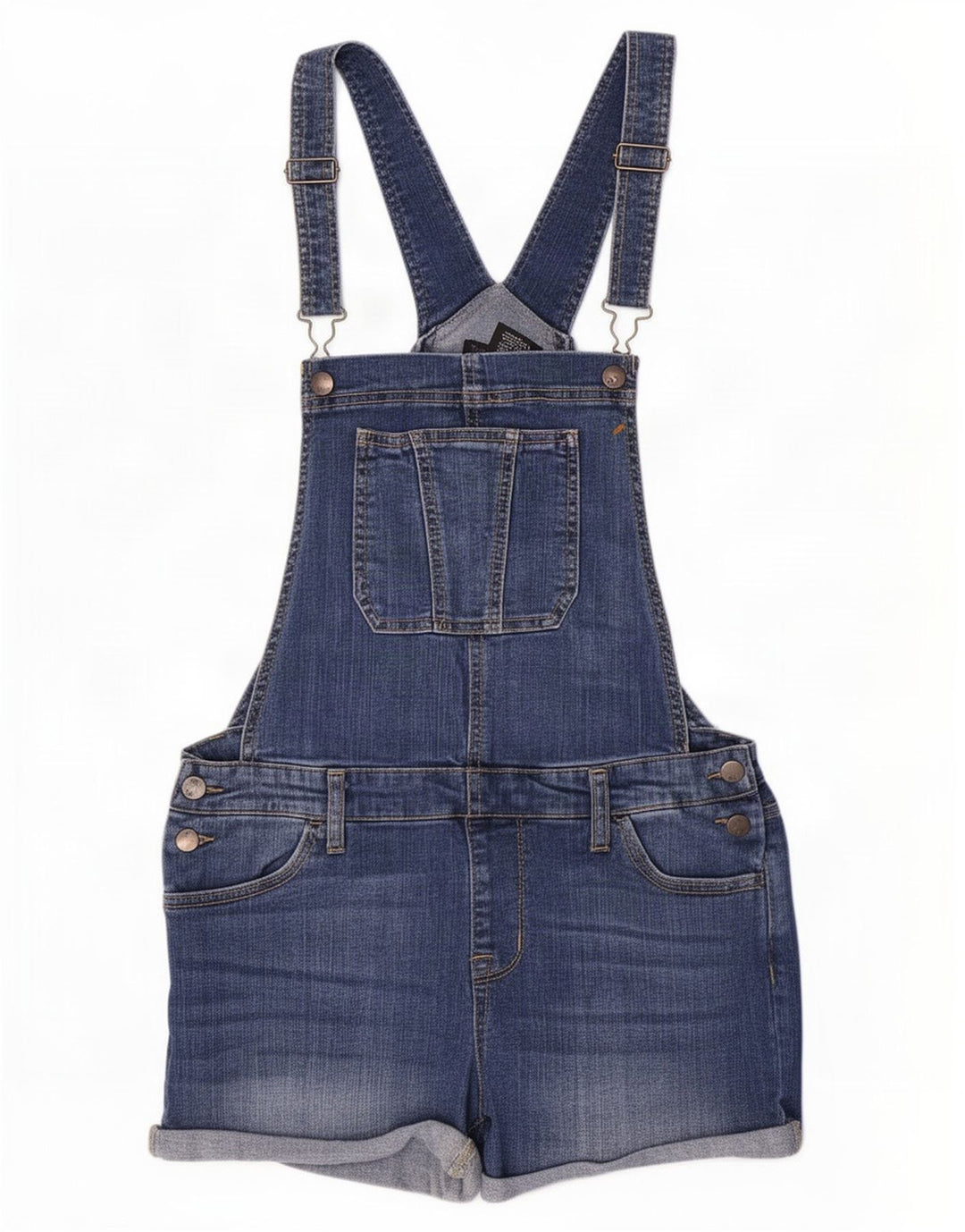 Mossimo Womens Stretch Dungarees Denim Shorts Medium W30 Blue Cotton
