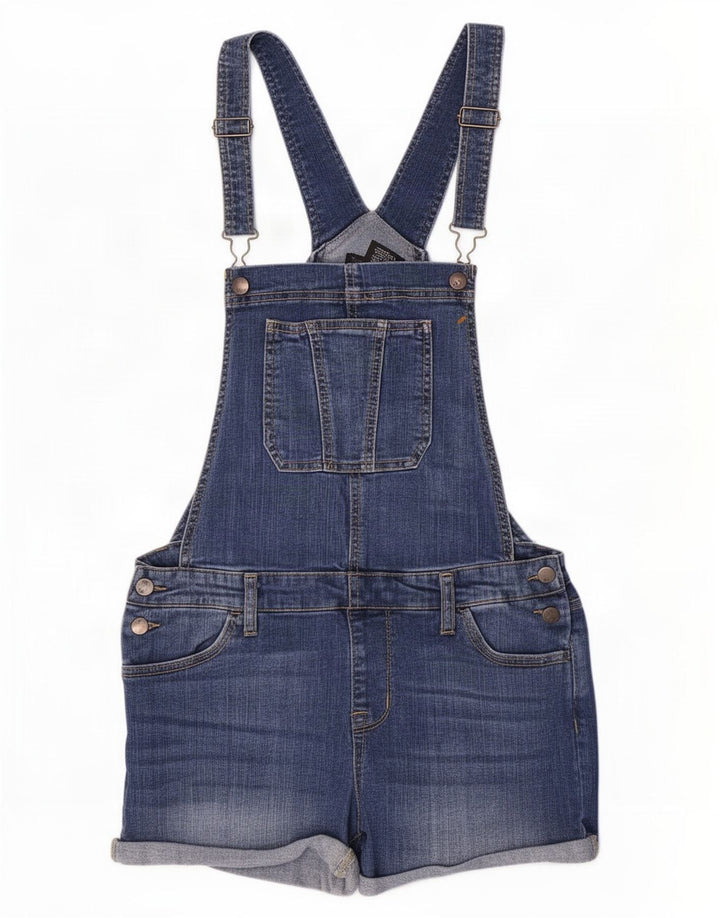 Mossimo Womens Stretch Dungarees Denim Shorts Medium W30 Blue Cotton