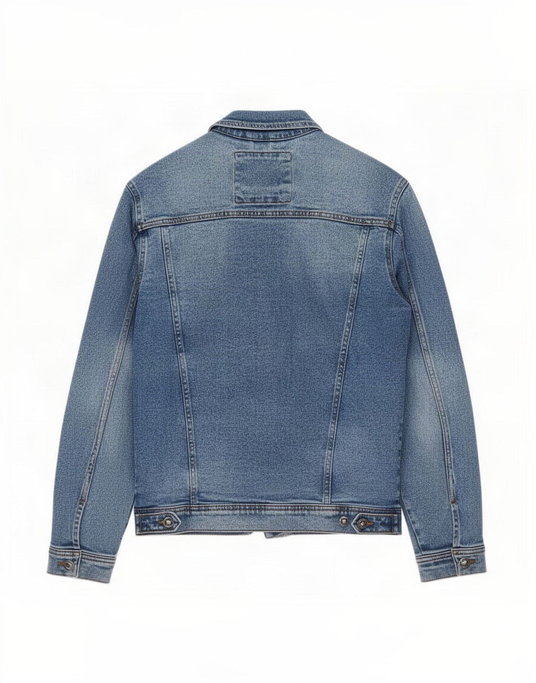 Zara Mens Denim Jacket UK 38 Medium Blue Cotton