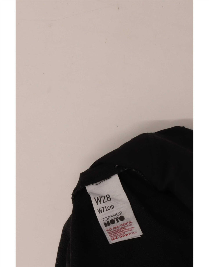 Topshop Womens Mini Denim Skirt W28 Medium Black Cotton