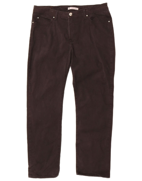 Lee Womens Slender Secret Casual Trousers US 12 Large W34 L27 Black